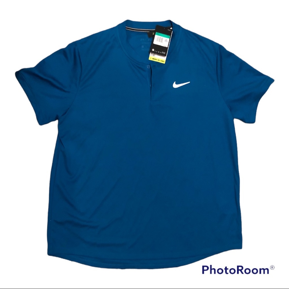 Blue/Teal Nike polo Extra large tennis shirt